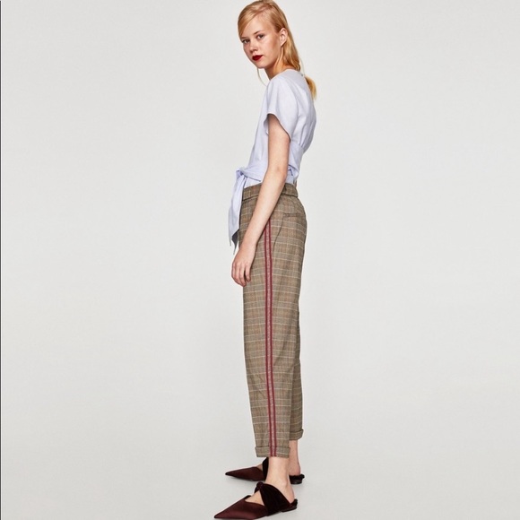 Zara Pants - Zara Plaid Trouser Pants Small